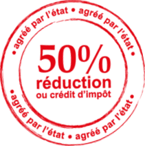 50% de réduction/crédit d'impôt